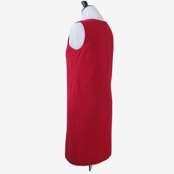J Jill Size Petite 4 Stretch Crepe Shift Dress Knee Length Red - Picture 3 of 9